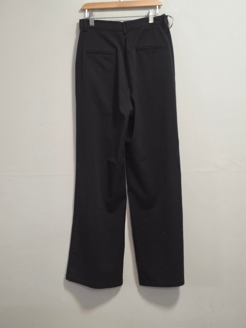 Genquo Classic High-Waist Black Wide-Leg Pants - Picture 5 of 12